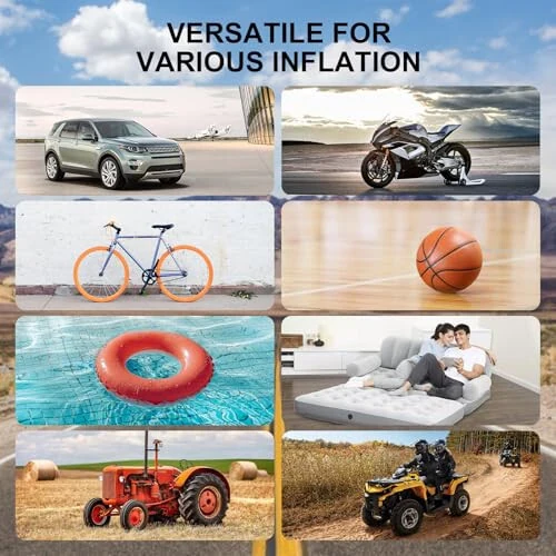 (Yangi yangilanish) ZSX Shinalar Inflatori Ko'chma Havo Kompressori-160 PSI Havo Nasosi Xotira Funktsiyasi bilan, Elektr Velosiped Nasosi Shinalar Bosimi O'lchagichi bilan, Avtomobil uchun Shinalar Inflatori, Erkaklar Eri Otasiga Sovg'alar - 5