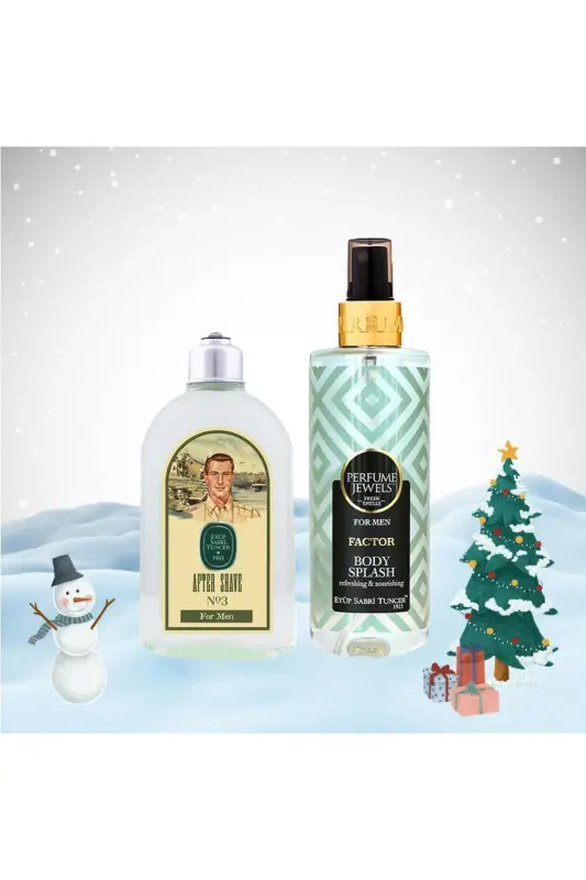 Yangi yil to'plami Erkaklar uchun Body Splash Factor 250 ml va Soqol uchun одеколон № 3 - EYÜP SABRI TUNCER