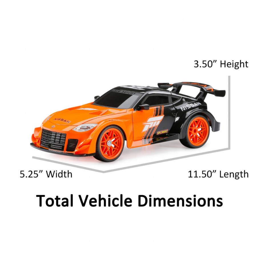 Yangi Yorqin (1:16) Forza Nissan Z Batareya Masofadan boshqariladigan Sport Avtomobili, Toʻq sariq 942U-5 Bolalar - 6