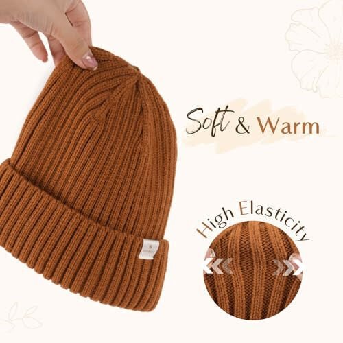 YANIBEST Ayollar uchun qishki shlyapalar Atlas astarli Beanie Sovuq havo uchun Beanie shlyapa Ayollar Erkaklar Qishki issiq trikotaj shlyapalar - 3