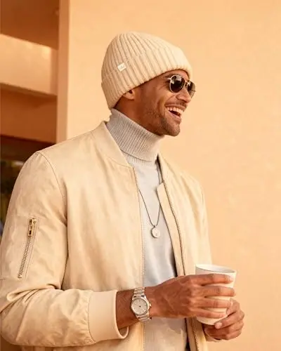 YANIBEST Winter Hats for Women Satin Lined Beanie for Cold Weather Beanie Hat for Women Men Winter Warm Knit Hats - 4