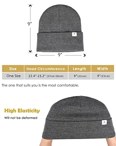 YANIBEST Satin Lined Beanie for Women Reduce Frizz Winter Hats for Women Men Silk Lining Soft Slouchy Warm Cuffed Less Static - 2
