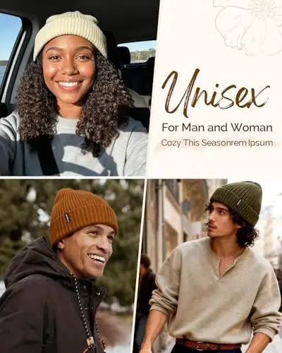 YANIBEST Winter Hats for Women Satin Lined Beanie for Cold Weather Beanie Hat for Women Men Winter Warm Knit Hats - 4