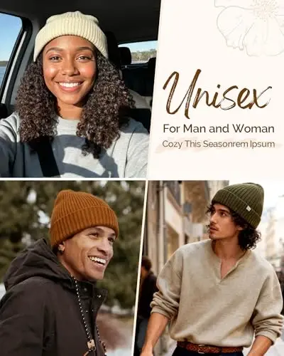 YANIBEST Winter Hats for Women Satin Lined Beanie for Cold Weather Beanie Hat for Women Men Winter Warm Knit Hats - 6