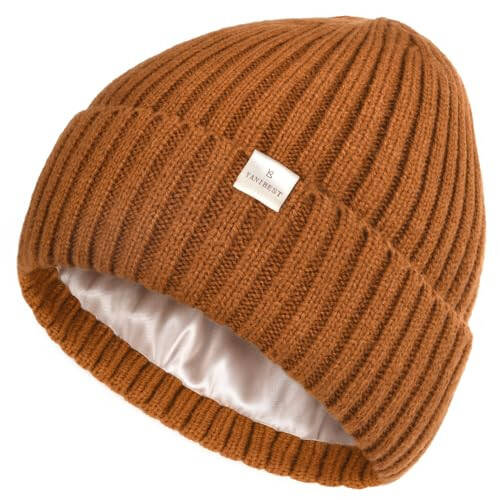 YANIBEST Winter Hats for Women Satin Lined Beanie for Cold Weather Beanie Hat for Women Men Winter Warm Knit Hats - 1