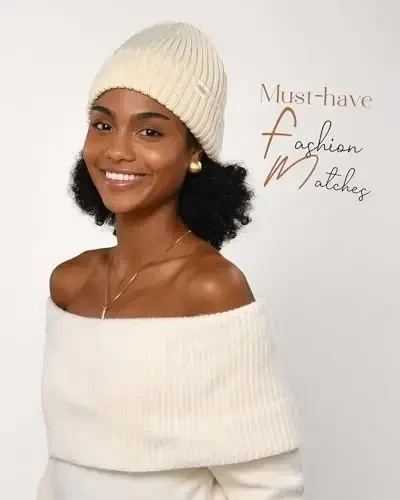 YANIBEST Winter Hats for Women Satin Lined Beanie for Cold Weather Beanie Hat for Women Men Winter Warm Knit Hats - 2