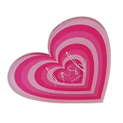 Grafting False Eyelash Acrylic Extension Pallet, Eyelash Extension Tweezers Plate Pad Makeup Palette Individual Training Tools (Heart-shaped（4.72x3.54inch）) - 6