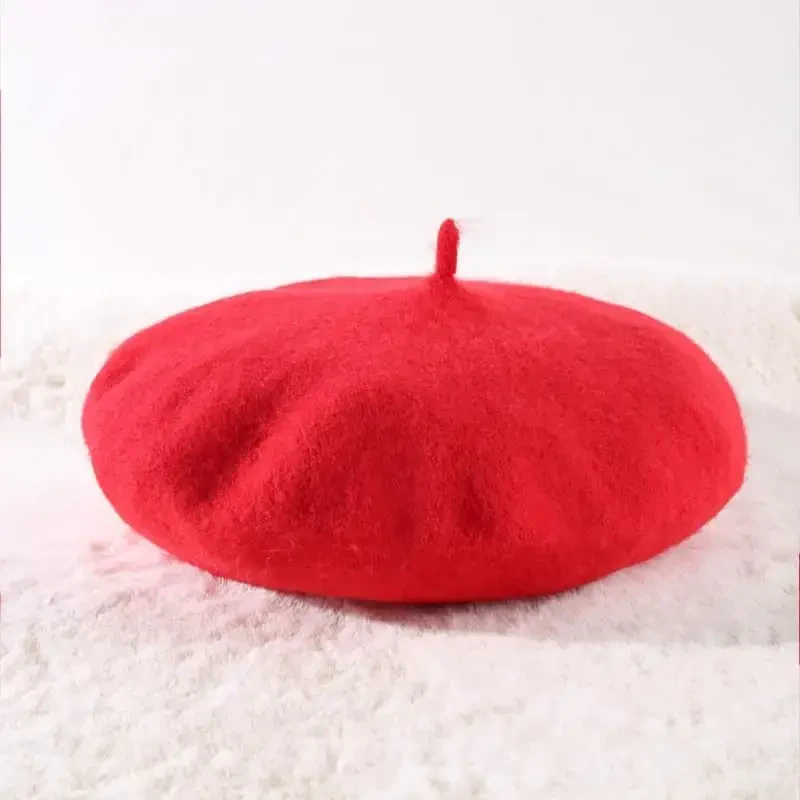 Yanmucy French Beret Vintage Beret Hats for Women Solid Color Classic French Beret Hats Winter Warm Cap for Women & Men - 5