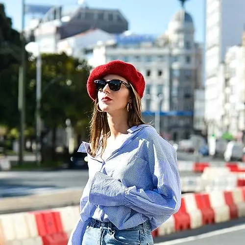 Yanmucy French Beret Vintage Beret Hats for Women Solid Color Classic French Beret Hats Winter Warm Cap for Women & Men - Modazone (1)