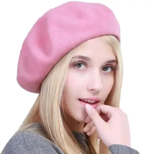 Yanmucy French Beret Vintage Beret Hats for Women Solid Color Classic French Beret Hats Winter Warm Cap for Women & Men 