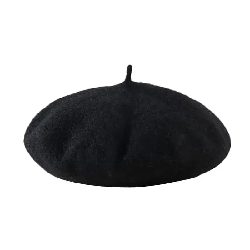 Yanmucy French Beret Vintage Beret Hats for Women Solid Color Classic French Beret Hats Winter Warm Cap for Women & Men - 5