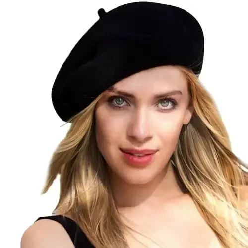 Yanmucy French Beret Vintage Beret Hats for Women Solid Color Classic French Beret Hats Winter Warm Cap for Women & Men - 7