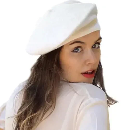 Yanmucy French Beret Vintage Beret Hats for Women Solid Color Classic French Beret Hats Winter Warm Cap for Women & Men - Yanmucy (1)