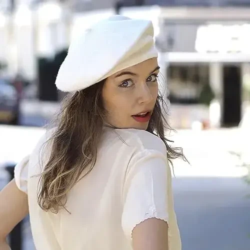 Yanmucy French Beret Vintage Beret Hats for Women Solid Color Classic French Beret Hats Winter Warm Cap for Women & Men - 3