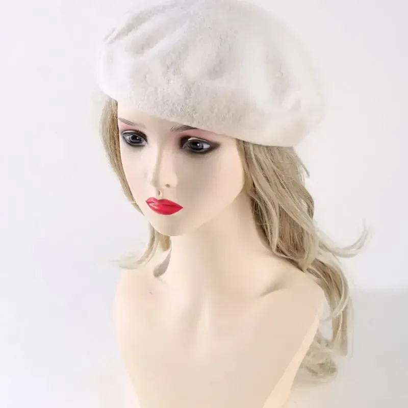 Yanmucy French Beret Vintage Beret Hats for Women Solid Color Classic French Beret Hats Winter Warm Cap for Women & Men - 7