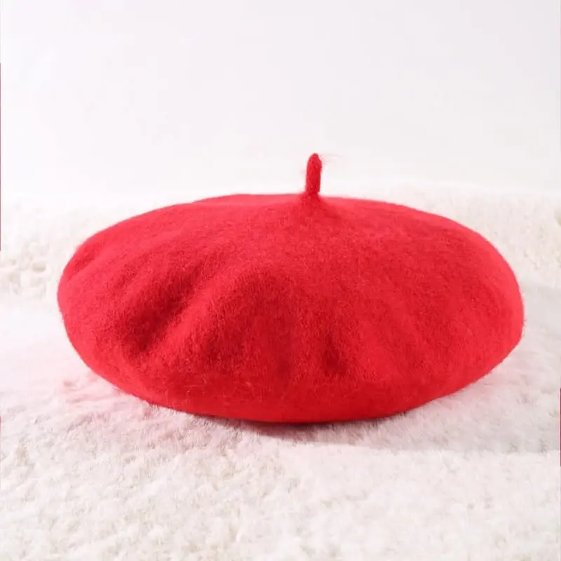 Yanmucy French Beret Vintage Beret Hats for Women Solid Color Classic French Beret Hats Winter Warm Cap for Women & Men - 5