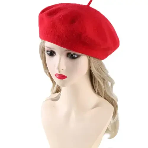 Yanmucy French Beret Vintage Beret Hats for Women Solid Color Classic French Beret Hats Winter Warm Cap for Women & Men - 6
