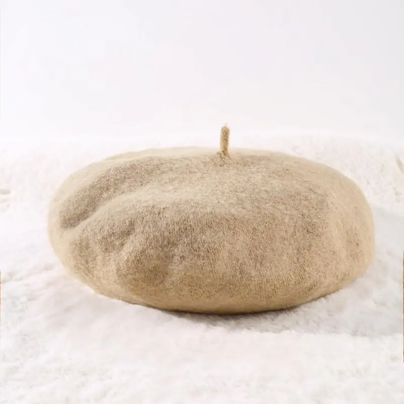 Yanmucy French Beret Vintage Beret Hats for Women Solid Color Classic French Beret Hats Winter Warm Cap for Women & Men - 6