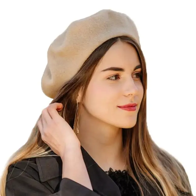 Yanmucy French Beret Vintage Beret Hats for Women Solid Color Classic French Beret Hats Winter Warm Cap for Women & Men - 1