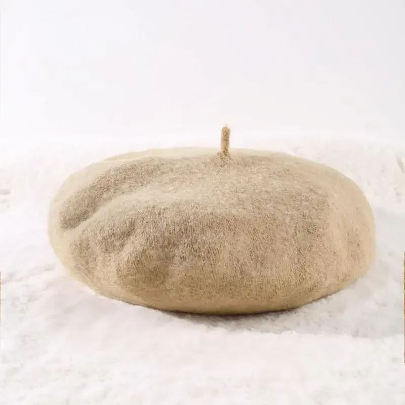 Yanmucy French Beret Vintage Beret Hats for Women Solid Color Classic French Beret Hats Winter Warm Cap for Women & Men - 6