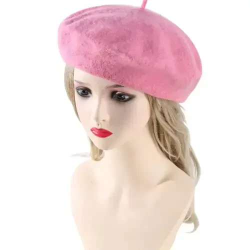 Yanmucy French Beret Vintage Beret Hats for Women Solid Color Classic French Beret Hats Winter Warm Cap for Women & Men - 4
