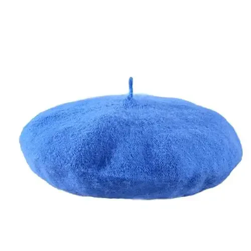 Yanmucy French Beret Vintage Beret Hats for Women Solid Color Classic French Beret Hats Winter Warm Cap for Women & Men - 6