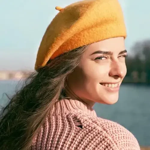 Yanmucy French Beret Vintage Beret Hats for Women Solid Color Classic French Beret Hats Winter Warm Cap for Women & Men - 3