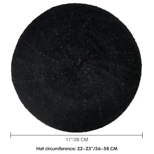 Yanmucy French Beret Vintage Beret Hats for Women Solid Color Classic French Beret Hats Winter Warm Cap for Women & Men - 7