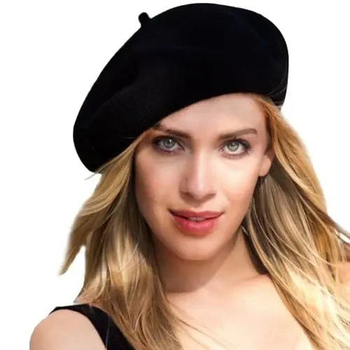 Yanmucy French Beret Vintage Beret Hats for Women Solid Color Classic French Beret Hats Winter Warm Cap for Women & Men - 1