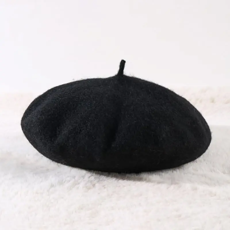 Yanmucy French Beret Vintage Beret Hats for Women Solid Color Classic French Beret Hats Winter Warm Cap for Women & Men - 2