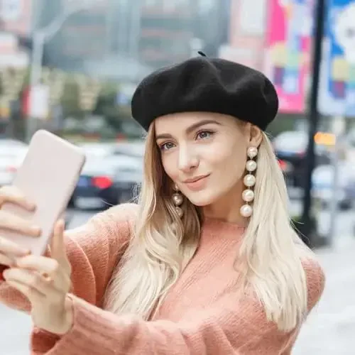 Yanmucy French Beret Vintage Beret Hats for Women Solid Color Classic French Beret Hats Winter Warm Cap for Women & Men - 4