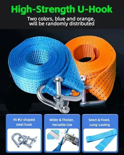 YANTU Jumper Cables for Car,110-Piece Ultimate Auto Emergency Kit,Includes Roadside Assistance,Car Safety Hammer, Tow Straps,Tire Repair,First Aid | Perfect Winter & Cold Weather Gear for Men/Women - 3