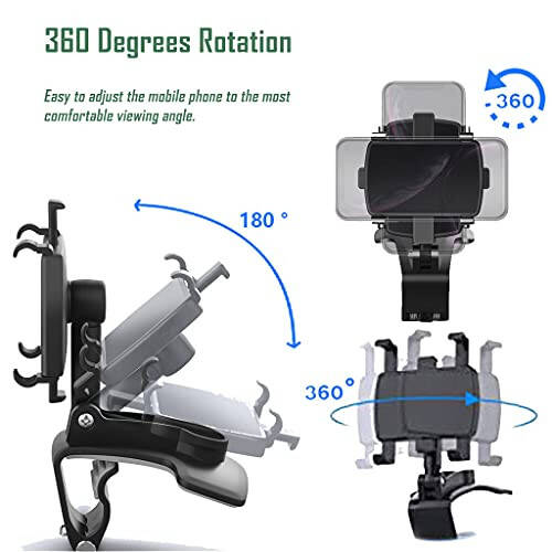 YAOKEEP Universal Car Phone Holder Mount,360 Degrees Rotation Dashboard Phone Holder [Upgrade Clip Never Fall],car Phone Mount for iPhone,Samsung,Google,Nokia,and 4 to 7