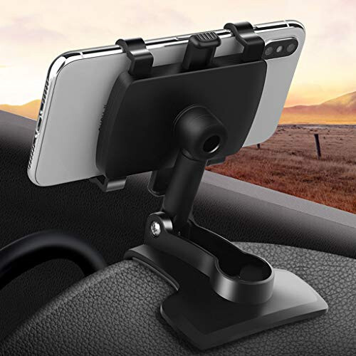 YAOKEEP Universal Car Phone Holder Mount, 360 Degrees Rotation Dashboard Phone Holder [Upgrade Clip Never Fall], car Phone Mount for iPhone, Samsung, Google, Nokia, and 4 to 7