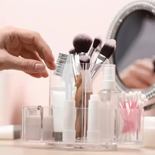 Yaomiao 2 Pcs Hair Brush Cleaner Tool 2-in-1, Pink and Gray Hairbrush Cleaner for Removing Hair Dust, Mini Comb for Removing Dirt, Home Salon Use - 6