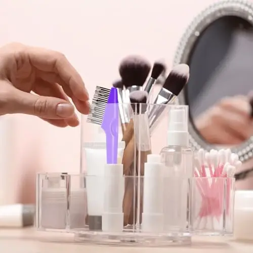 Yaomiao 2 Pcs Hair Brush Cleaner Tool 2-in-1, Pink and Purple Hairbrush Cleaner for Removing Hair Dust, Mini Comb for Removing Dirt, Home Salon Use - 6