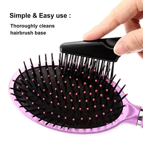Yaomiao 2 Pcs Hair Brush Cleaner Tool 2 in 1 for Pick Cleaning & Detangling Combs Nylon Brushes, Mini Brush Cleaning Tool for Women and Men, Beauty and Hair Care Home Salon Travel Essentials - 3