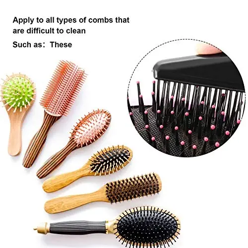 Yaomiao 2 Pcs Hair Brush Cleaner Tool 2 in 1 for Pick Cleaning & Detangling Combs Nylon Brushes, Mini Brush Cleaning Tool for Women and Men, Beauty and Hair Care Home Salon Travel Essentials - 5