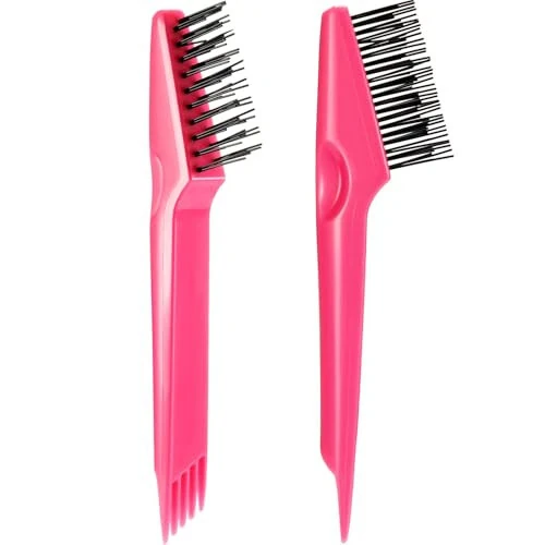 Yaomiao Hair Brush Cleaner Tool 2-in-1, Pink - Long Service Life, Easily Removes Hair, Dirt, Dust from Hair Brushes, Cleaning Tool for Home Salon Use - MODAZONE