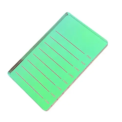 Grafting False Eyelash Acrylic Extension Pallet, Eyelash Extension Glue Tweezers Plate Pad Makeup Palette Individual Training Tools (Dazzling 4.72x2.95inch) - 3
