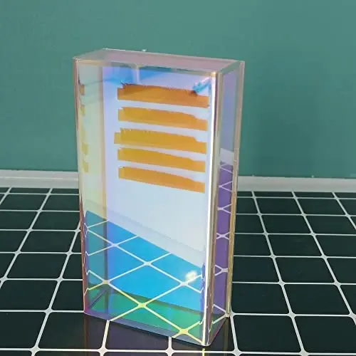 Grafting False Eyelash Acrylic Extension Pallet Organizer, Eyelash Extension Glue Tweezers Plate Makeup Palette, Dustproof Storage Box Display Training Tools Salon (Dazzling S with cover) - 3