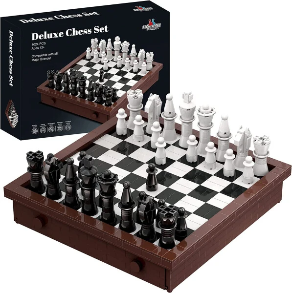 Building Block Chess Set - 1,024 Pcs - by Apostrophe Games - APOSTROPHE GAMES