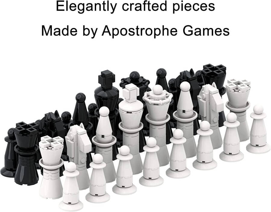 Building Block Chess Set - 1,024 Pcs - by Apostrophe Games - 2