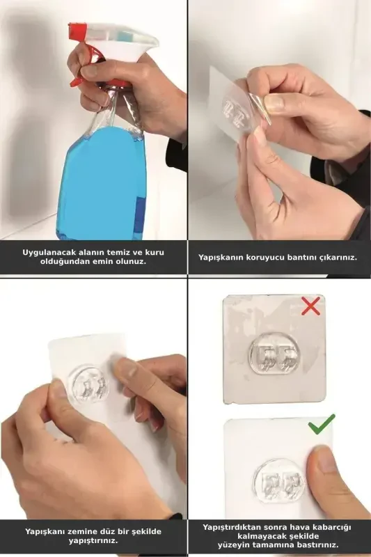 Yapışkanlı 2 li set Banyo Rafı Duş Şampuanlık Duvar Düzenleyici Organizer - 7