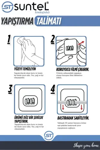 Kancalı Yapışkanlı Banyo Rafı ve Sabunluk Seti - Askılı Banyo Organizer - 4