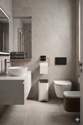 Yapışkanlı Kare Açık Tuvalet Kağıtlığı Wc Kağıtlık Tuvalet Kağıdı Askısı Altın Siyah Ks-001-6997 - 6