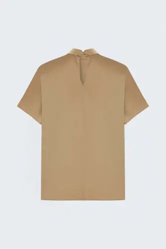 Yarasa Kol Salaş Bluz - Camel - Camel - 4