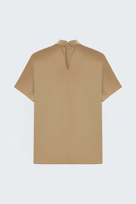 Yarasa Kol Salaş Bluz - Camel - Camel - 4