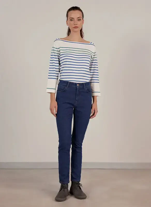 Yargʻichi Normal Bel Skinny Paça Skinny Fit Ochiq Indigo Ayollar Denim Shim 23KKPN3101V - 1