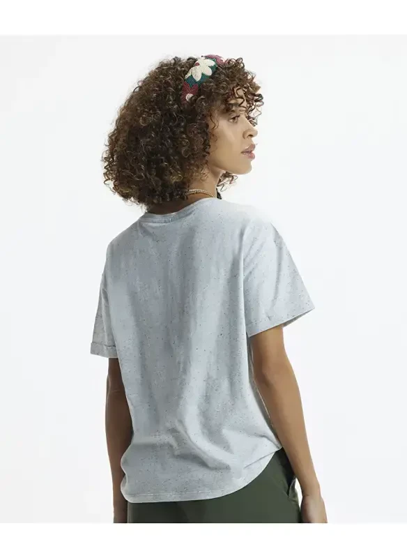 Yargıcı Bisiklet Yaka Düz Kırık Beyaz Kadın T-Shirt 24YKTS9025X - 3